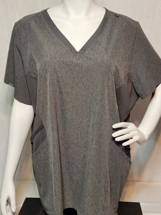 Hanes Other - Hanes Gray Scrubs Top 3XL